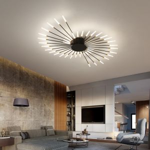 Nordic fireworks ceiling lamp bedroom living room LED black ceiling lights