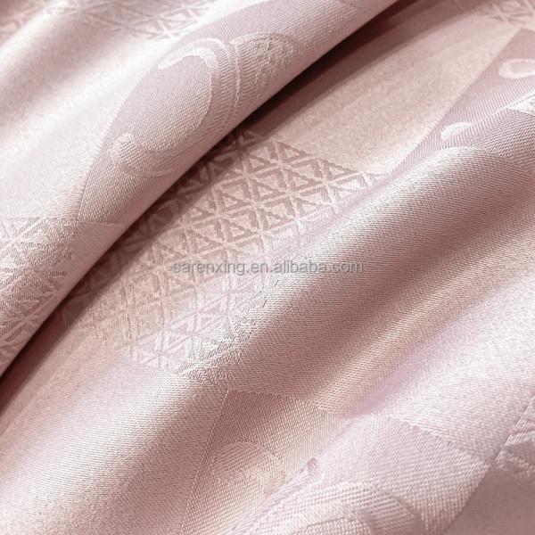 Solid Pattern Luxury Bed Sheets for Light Luxury Satin Jacquard 4-Piece Bedding Set