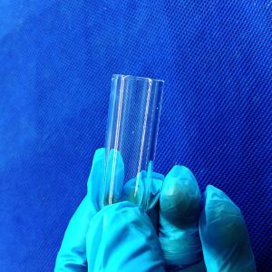 Customized Clear Round Bottom End Quartz Test Tube For Laboratory