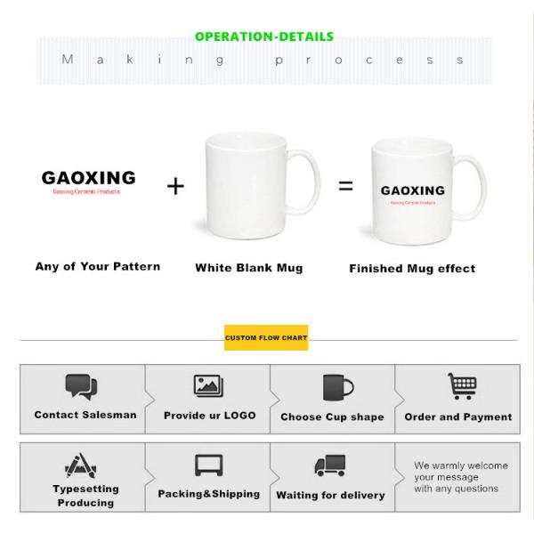 Customized LOGO Ceramic Anniversary Gift Mugs For Coffee Tea