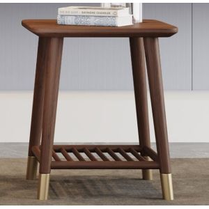 Wholesale Home Solid Wood Square Side Table Furniture 500*500mm With 2 Shelves from china suppliers