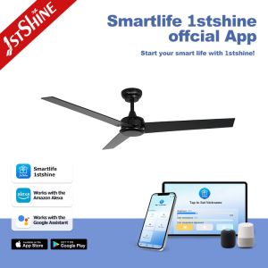 Natural Wind Ceiling Fan with Remote Control 1stshine Household Bldc Reversible