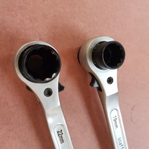 Top Quality Industrial Color Podger Handle Ratcheting Scaffold Spanner 19mm 22mm