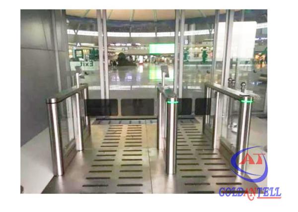 Quality Automatic Access Control System face recognition temperature indicator turnstile for sale