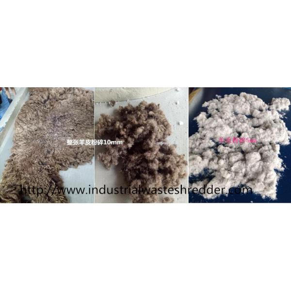 Animal Fur Scrap Plastic Film Shredder Minimum 2 Mm Discharge Energy Saving
