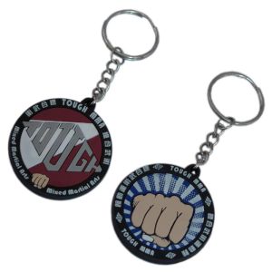 Zip Puller Rubber PVC Keychain PMS Double Sided 40mm Height