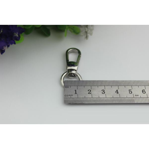 Die casting zinc alloy round eye bolt 12 mm nickel snap hook with hanging plating