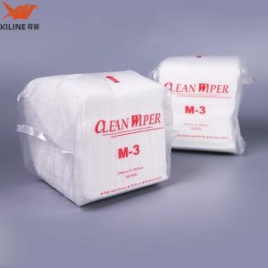 China Rayon Nonwoven M-3 Cleanroom Wipes 4x4 White 100pcs on sale