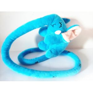 Plush Blue 120cm Elephant Toy Stuffed Soft Surface Easily Hang Small Eye Cool