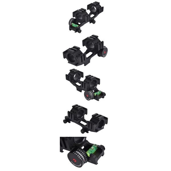 22mm Width Dual Ring Scope Mount with Bubble Level and Angle Indicator Center Height 21mm