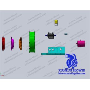 3000Pa -25425Pa Custom Industrial Fan Blower Design Drawings Concrete Strength