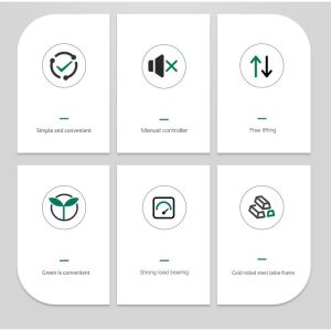 Office Computer Working Manual Height Adjustable Desk Wooden Table for Home