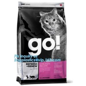 Wholesale Stand Up Dog Food Feed Packaging Bag With Tear Off Slider Seal, FDA Grade High Barrier Aluminum Foil Side Gusset Quad Se from china suppliers