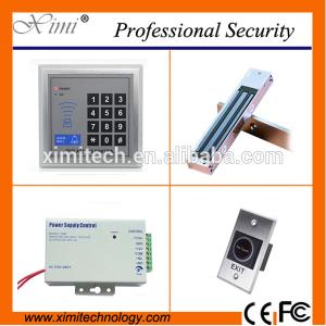 China Single wiegand access controller with 180 kg EM lock, infrared exit button, switch power supply zk access control on sale