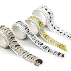CMYK Printed Die Cut Single Sided Washi Tape Rolls