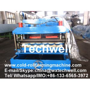 Color Steel Tile Roll Forming Machine For Roof Wall Cladding, Steel Roof Panel