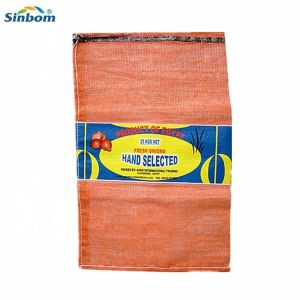 46*76cm Reusable Poly Mesh Drawstring Firewood Bag for Packing Onions in Canada