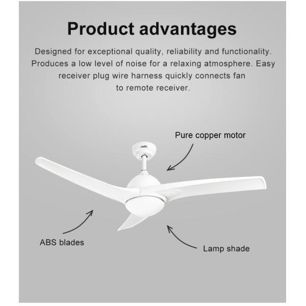 Lighting Solutions Service 52-inch Simple Plastic Ceiling Fan Remote Control 3 Speeds