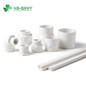 Sch40 Pipe Fittings UPVC PVC Elbow Ios9001 Complete Size 5deg Angle ASTM