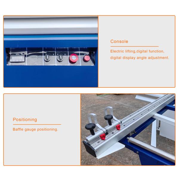 Construction Works 1300mm Sliding Table Panel Saw Machine with 3200X375MM Table Size