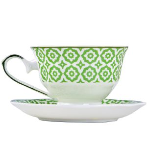 Japanese Tea Cup Set Porcelain Teekanne Set Green Afternoon Cup And Saucer With