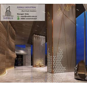 Aluminum Column Cladding Panel Decorative Column Wraps Alumium Perforated Screen