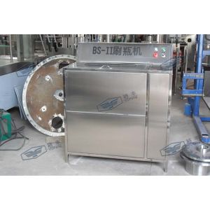 Double Heads Semi Automatic Glass Bottle Cleaning Machine For Beverage Filling