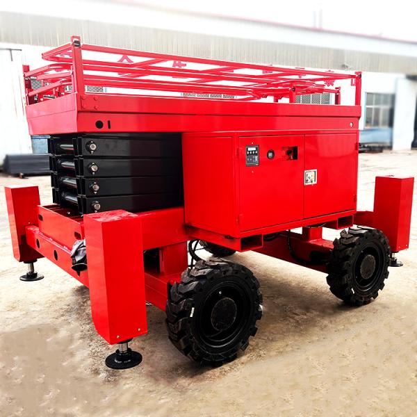 Construction Lifter Portable Scissor Lift Elevator Movable Hydraulic Aerial