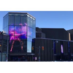 Indoor Thin Led Curtain Advertising Display Screen Transparent P10