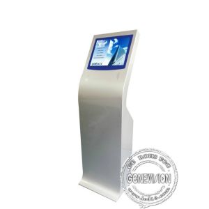 Slim Touch Screen Kiosk Free Standing , All In One With Panel Screen And Thermal
