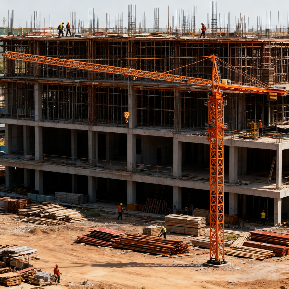 China Hoisting 80 40m min Lift Crane Machine Tower Crane Including Slewing 0 0 64r min and Climbing 0 5m min Designed for Material Handling Tasks on sale