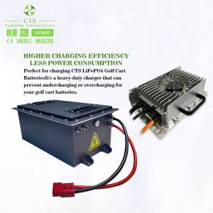 CTS new design 48v 72v 50ah 60ah lifepo4 lithium battery pack for electric golf