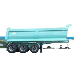 Wholesale CIMC China factory high strength steel U Shape Hot Sale 3 axles Heavy Duty Hydraulic End Rear Tipper Dump Cart Semi Trailer from china suppliers