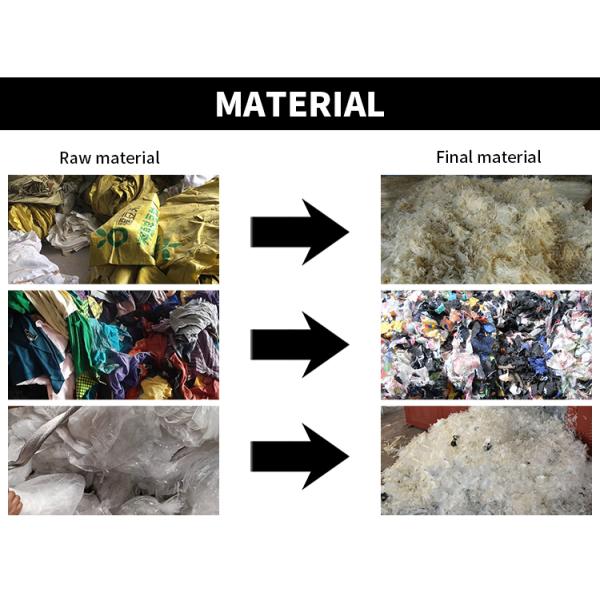 1000KG/H Waste Quilt Old Quilt Waste Mulch Film Hob Shredder for Customer Requirements