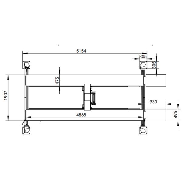 Manual Lock Release A53-F Four Post Parking Lift 9000lbs