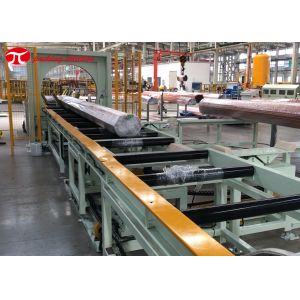 Copper tube horizontal wrapping line with end stroage system