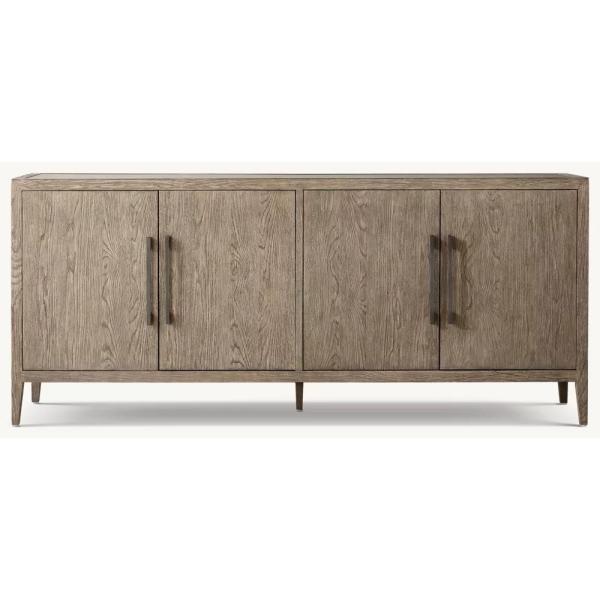 Modern Bedroom Console Table Furniture With Walnut Finish And Roller Shutter