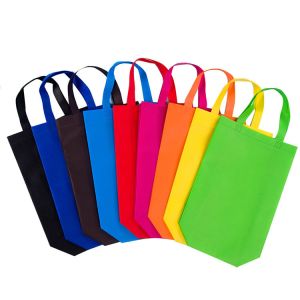 Custom Logo Design selective color SMS Non Woven Fabric Foldable Tote Bag