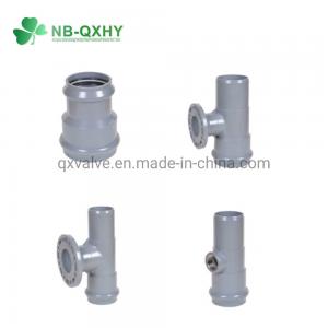 China 1/2 to 4 White and Blue Plastic Pipe Fitting Reducing Coupling Socket with Rubber Ring on sale