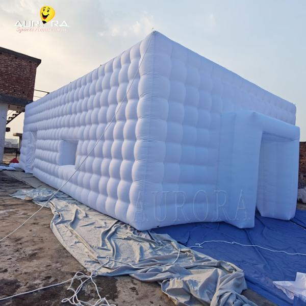 4x4m Party PVC Inflatable Disco Tent Cube Air Dome Building With LED Light EN71
