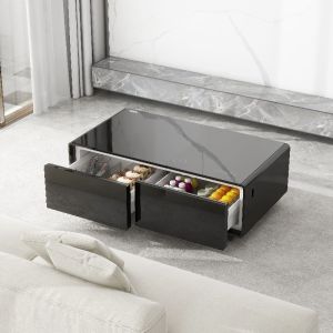 2024 Coffee Table Dining Table with Frozen Drawer and Wireless Charging