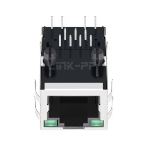 LPJ1014B66NL 10/100 Base-T Tab Up Green/Green Led 1x1 Port RJ45 Jack Connector