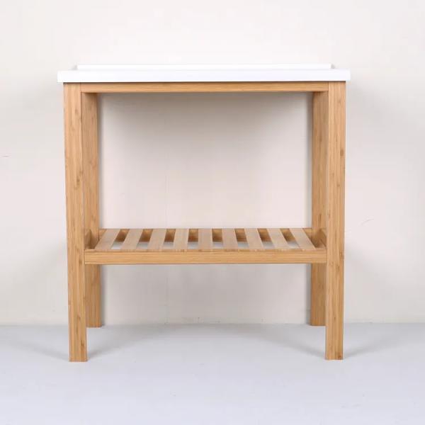 100% Natural Bamboo Vanity Cabinet Sink Unit Small Furniture Custom