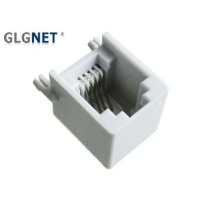 Tab Up 4 PIN RJ11 Female Connector 90 Degrees Angle With Panel Stops