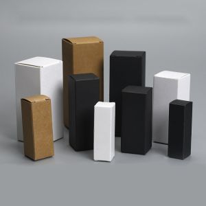 Custom Small Paper Boxes White Cardboard Kraft Black Cardboard For Essential Oil