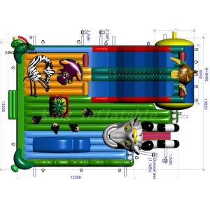 Wholesale Children Jungle Theme Inflatable Amusement Park With 2 Years Warranty from china suppliers