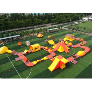 Giant Inflatable Floating Water Park / 0.9mm Pvc Tarpualins Inflatable Water