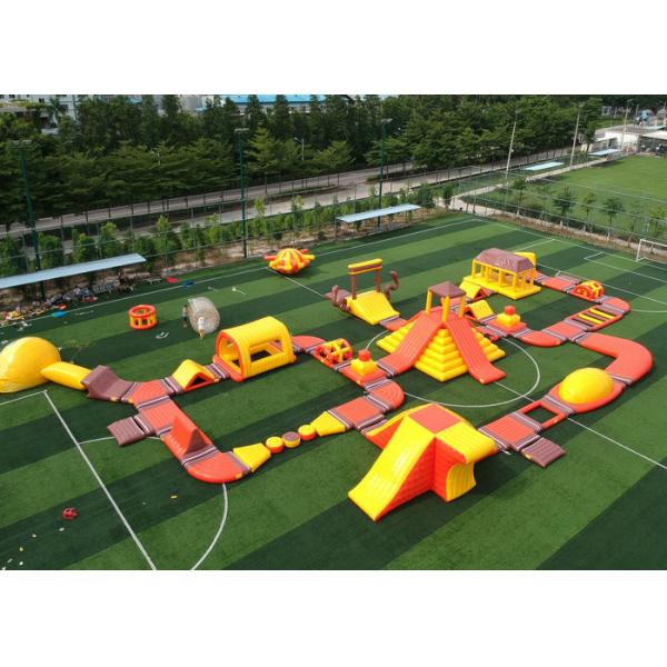 Giant Inflatable Floating Water Park / 0.9mm Pvc Tarpualins Inflatable Water