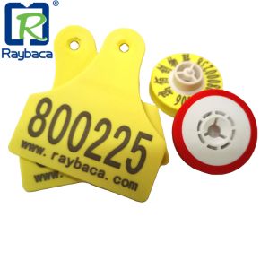 China Livestock Management RFID Animal Ear Tag Two Pieces Anti Collision on sale