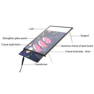 Super Bright A2 / A3 / A4 Size Light Box , Slim Digital Advertising Signs